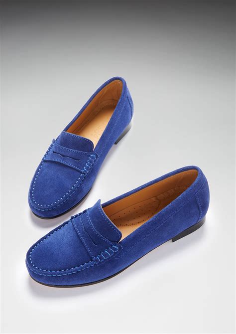 WOMEN'S LUXURY BLUE LOAFERS AND FLATS 